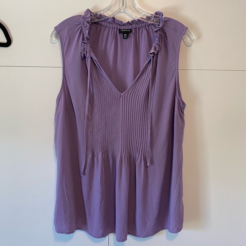 💎Torrid Size Challis Pin-tuck Tank Top